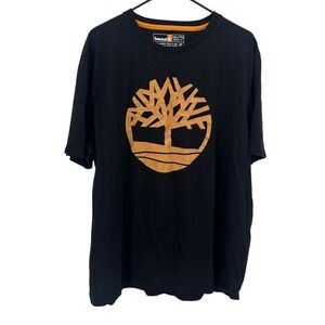 Timberland Tree Logo Graphic T Shirt XXL Black Organic Cotton Outdoor Tee Gorp